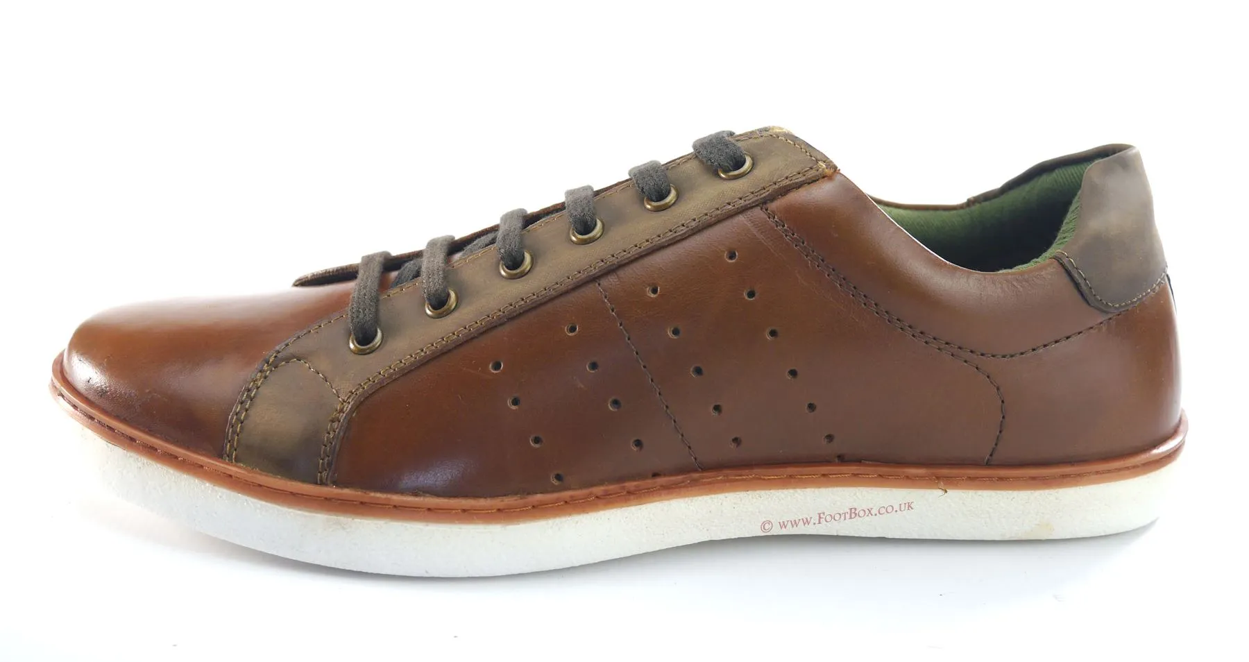 Silver Street Gower Casual Leather Lace Up Trainers Mens Shoes